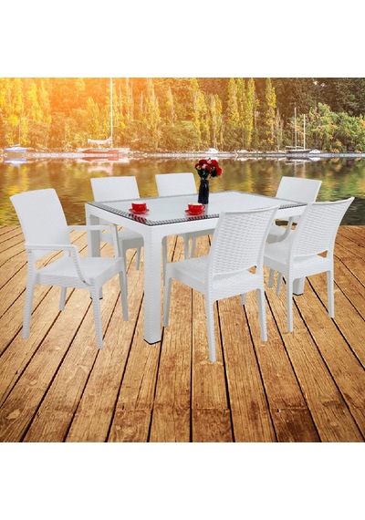 Depootoptan Mandella Elit Rattan 90 x 150 CM 2 Elit Koltuk 4 Elit Sandalye Camlı M (533390009) Depootoptan Mandella Elit Rattan 90 x 150 CM 2 Elit Koltuk 4 Elit Sandalye Camlı M (533390009)