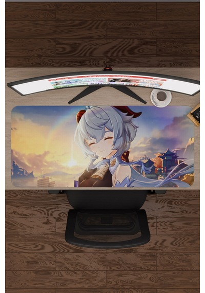 Ganyu Genshin Impact Anime Gacha V3 - 90x40 Xxl Gaming Mouse Pad Fare Altlığı