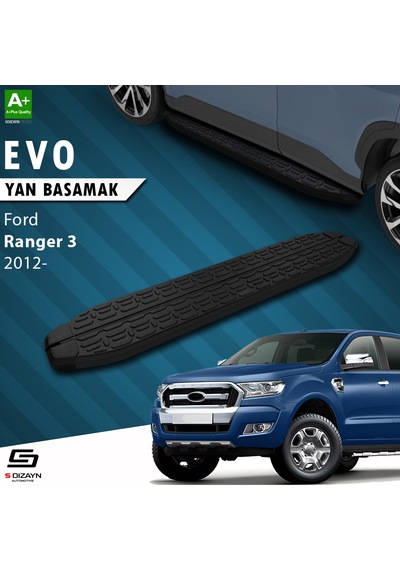 S-dizayn Ford Ranger 3 Evo Siyah Yan Basamak 203 Cm 2012 Üzeri