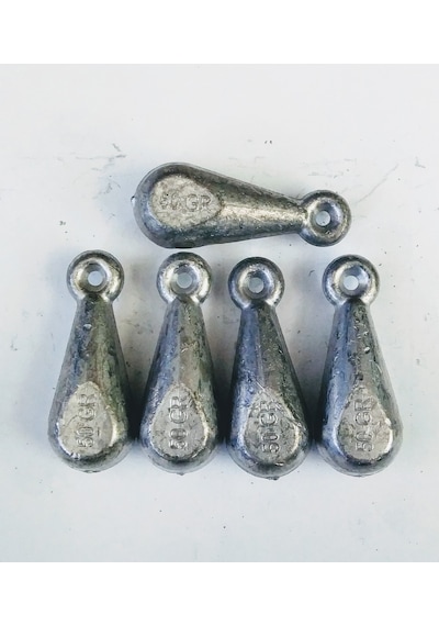 Olta Kurşunu 50 Gram Damla 5 Adet
