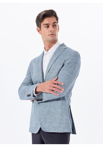 Hackett Açık Mavi Erkek Keten Karışımlı Ceket Hm443426