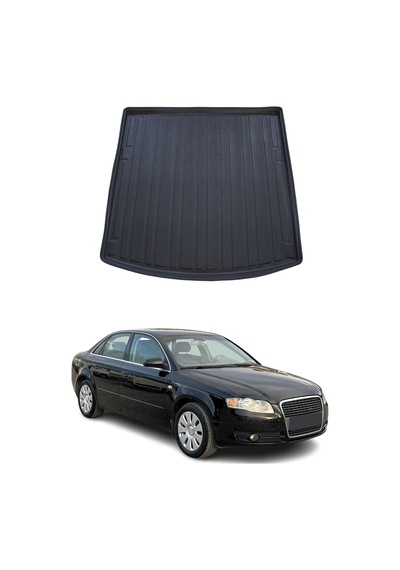Audi A4 Sedan B7 2005-2008 Arası Uyumlu Araca Özel Kauçuk Tpe Bagaj Havuzu Siyah