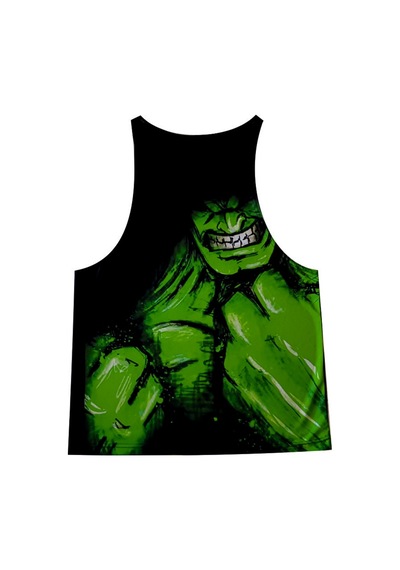 Avessa Hulk Yeşil Dev Sporcu Atleti Fitness Illustrator Dijital Baskı