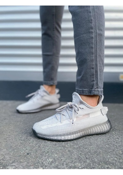 Mevese Morven Erkek , Kadın Triko Sneaker Ayakkabı Günlük Bağcıklı Hafif Spor Modeli - Gri