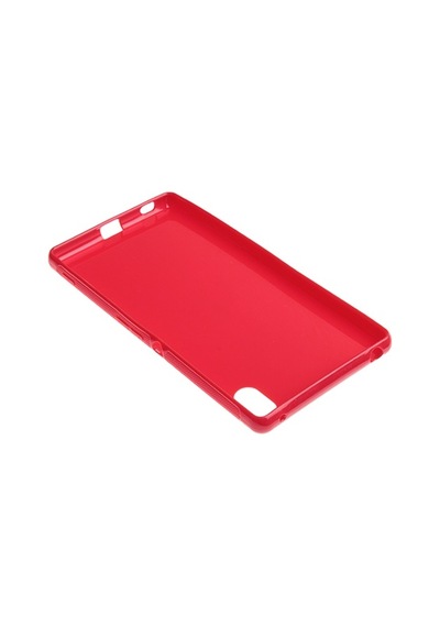 Xperia Z3 Plus İle Uyumlu Kılıf Parlak Silikon Kırmızı