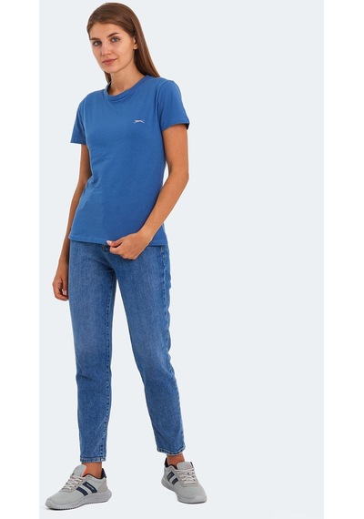 Slazenger KORNELI I Kadın Slim Fit Indigo Tişört