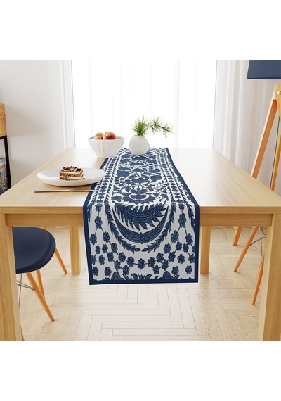 Adawall Blue Daisy Runner