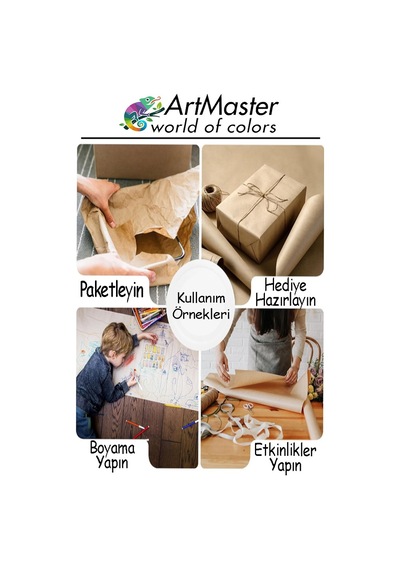 Kraft Kağıdı 25x35 Cm 100 Adet 80 Gr Hediye Paketleme Kagıdı Çeyiz Kaplama Kağıt Saman Kağıt Çizim Kağıdı