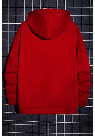 Uyguntarz Hanımcı Yazılı Katlamalı Sweatshirt Kırmızı