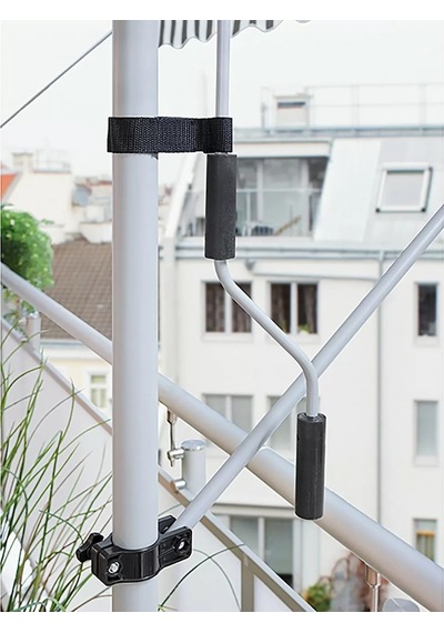 Evinizin_Atolyesi Teleskopik Tente Gri-Beyaz 250X130 Cm