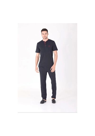 Moda Dua D's Damat 224016 4'lü Pijama Takımı Lacivert