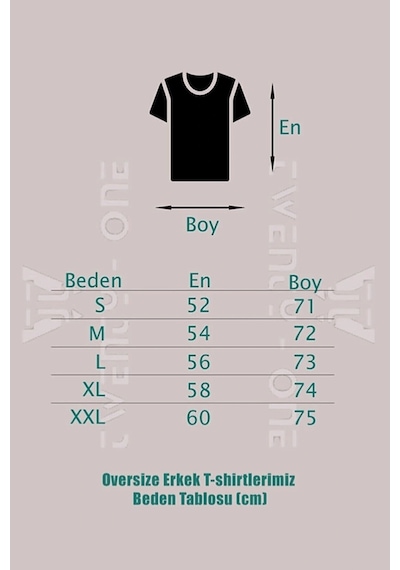 Erkek Oversize Beyaz Tshirt Beyaz