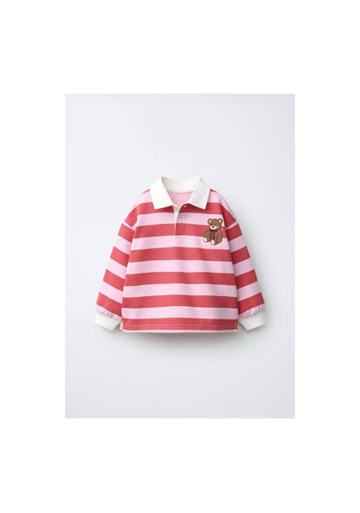Snook Kids Çizgili Sweatshirt Pembe Pembe