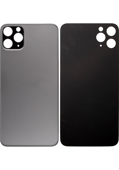 Apple Uyumlu iPhone 11 Pro Max Siyah Arka Kapak Batarya Kapağı Pil Kapağı Siyah