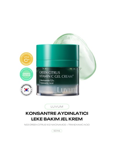 Niacinamide Tranexamic Acid Etkili Leke Ve Aydınlatıcı Green Citrus Vitamin C Gel Cream+