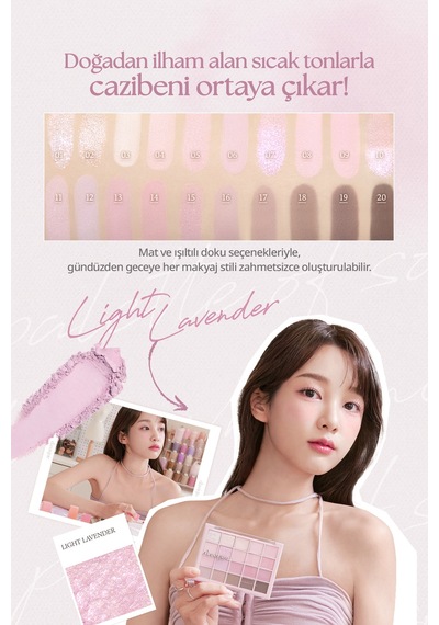 Dasique Mat Ve Işıltılı Tonlardan Oluşan 20 Renkli Far Paleti Mood Shadow Palette 04 Light Lavender 04 Light Lavender Dasique Mat Ve Işıltılı Tonlardan Oluşan 20 Renkli Far Paleti Mood Shadow Palette 04 Light Lavender 04 Light Lavender