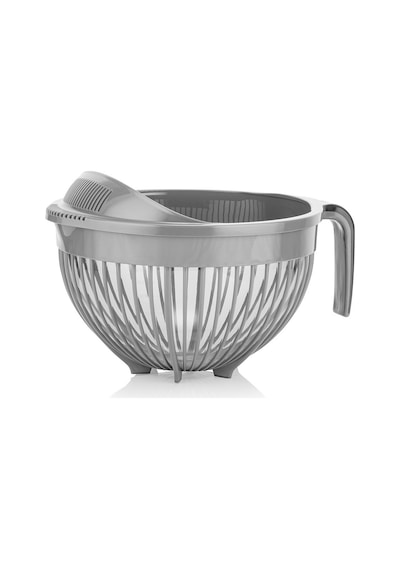 Qlüx İdeas Qmix Pirinç Süzgeci Gri 3000ml 22cm Çok Renkli