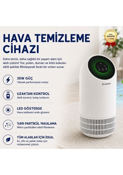 Ht048b 02teen Smart Air Purifer, 79m3, Akıllı Hava Temizleme Cihazı-1513