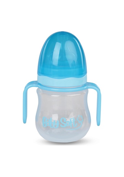 Baby Soft Geniş Ağız Kulplu Biberon 150 Ml - Mavi