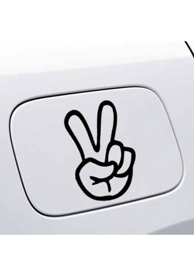 Basit Parmak Hareketi Tasarım Su Geçirmez Oto Sticker 10 15 Cm