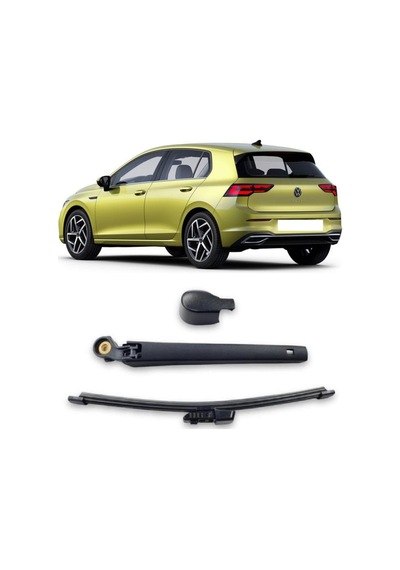 Volkswagen Golf 8 Mk8 2021-2025 Uyumlu Arka Cam Silecek Kolu Ve Süpürgesi Kapak Takım 5h0955435