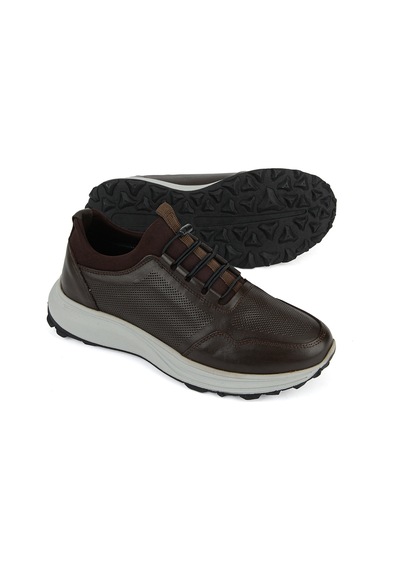 Ziya, Erkek Hakiki Deri Sneaker 161423z521 Kahve 161423z521 300