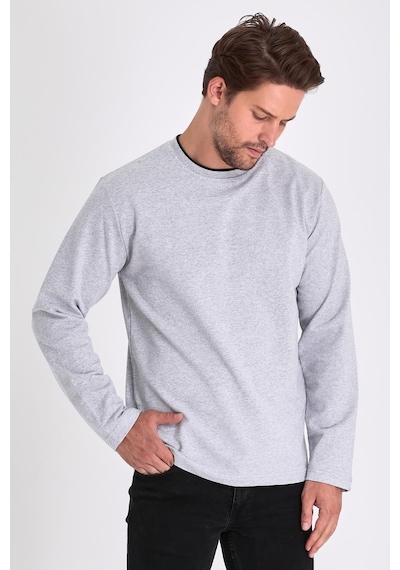 Comeor Erkek Gri Çift Bisiklet Yaka Standart Rahat Kesim Sweatshirt Cmrb68-gri Comeor Erkek Gri Çift Bisiklet Yaka Standart Rahat Kesim Sweatshirt Cmrb68-gri