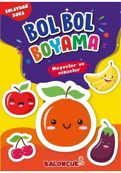 Bol Bol Boyama - Meyveler ve Sebzeler- Sancak Çocuk