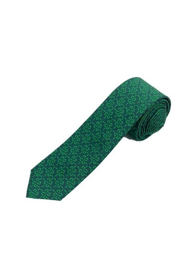 Brianze 5 Cm Yeşil Desenli Slim Kravat