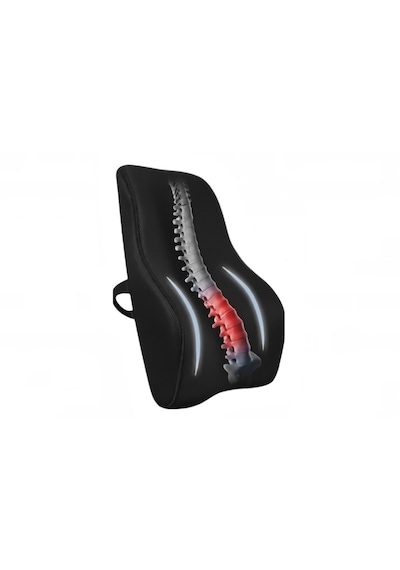 Hafızalı Köpük Sırt Yastığı -ofis Ve Araba Koltuğu İçin Ergonomik Arka Elastik Yastık Rahat Duruş Ortopedik Ağrı Giderici 1