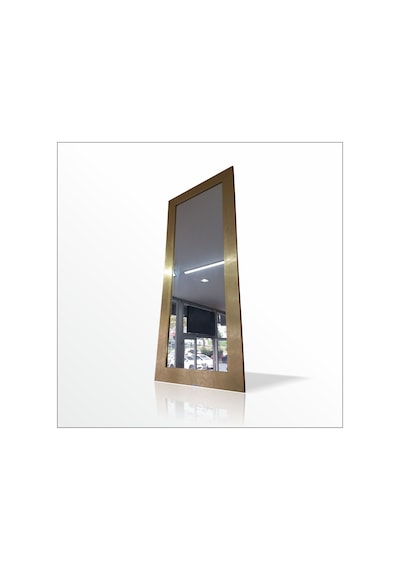 Büyük 124X64Cm Altın Yaldız Salon Antre Komodin Etajer Boy Aynası Altın