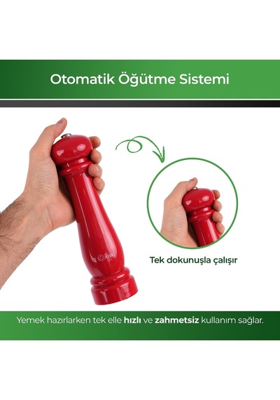 Kiwi Kspg-4810 Otomatik Tuz&amp Baharat Değirmeni Kırmızı Diğer