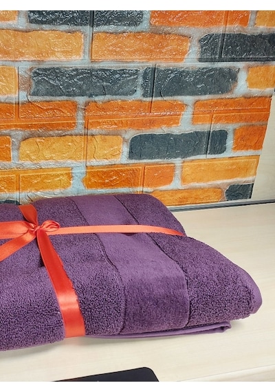 Özdilek Svv Border Büyük Boy Banyo Havlusu 89x173 - Mulberry Karadut Mor