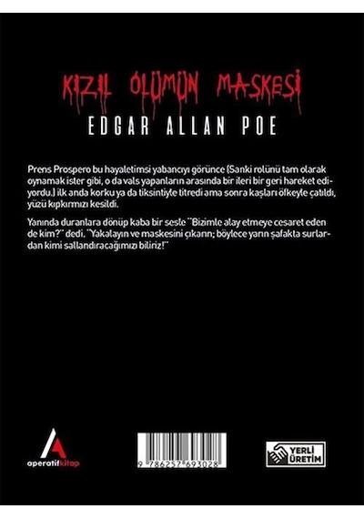 Kızıl Ölümün Maskesi - Edgar Allan Poe - Cep Boy Aperatif Tadımlı