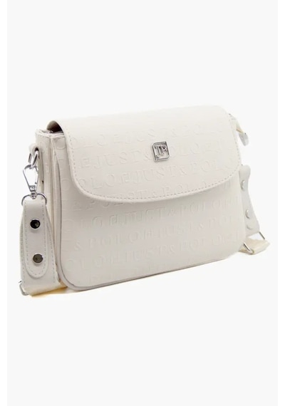 Just Polo Kadın Su Geçirmez Ayarlanabilir Askılı Lüks El & Omuz Çantası Shoulder Bag Ebat: 25 X 15 Cm Krem