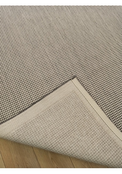 Çam Halı Sisal 9313 Gri / Beyaz Bordürlü Jüt Sisal Kilim