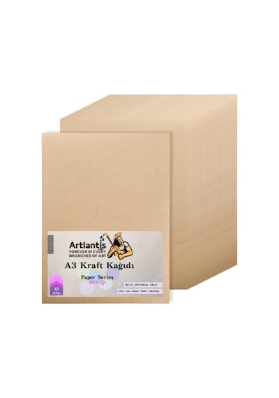 A3 Kraft Kağıt 80 Gr 25 Adet Artlantis Kraft Saman Kağıt 25 Adet