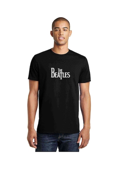 The Beatles Baskılı Siyah Erkek Tshirt (530959406)