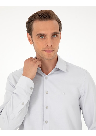 Pierre Cardin Erkek Gri Gömlek Desenli 50294742-vr024 Gri