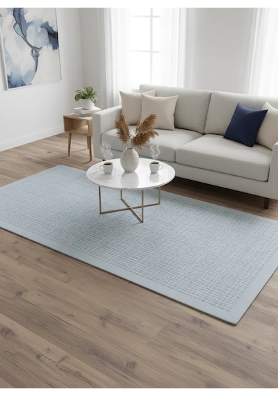 Apex Bordürlü Premium Sisal Krem Bej Doğal Dokuma Halı Çok Renkli