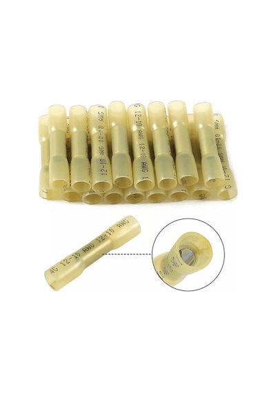 Koodmax - 10 Adet - Bht-5.5 Isıyla Daralan Makaron 48a / 4-6mm² Su Geçirmez Konnektör - Sarı