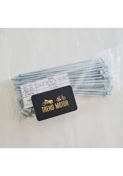 4mm X 183 Jant Teli - 36lı Poşet - 19 İnç Cg Çita Agk Motosiklet