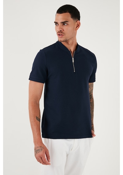 Buratti Pamuklu Regular Fit Yarım Fermuarlı Erkek T Shirt 5902653 Lacivert