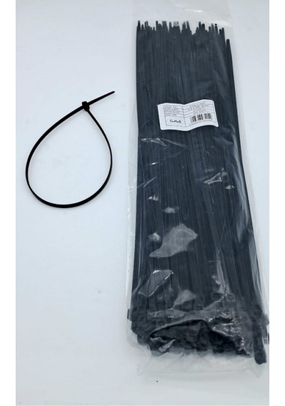 Cırt 4,8mm X 380mm Kablo Bağı İthal Siyah 100 Adet