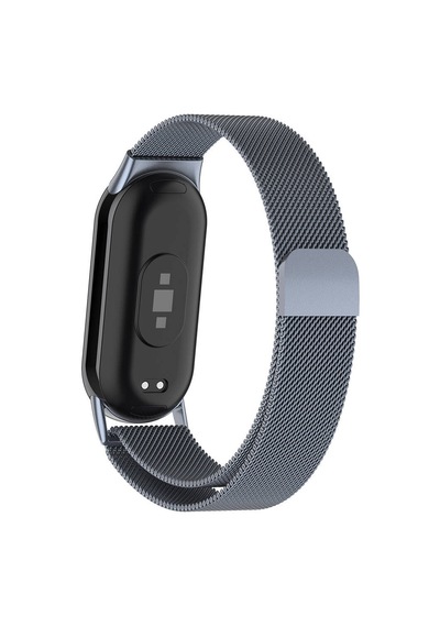 Kilifone - Xiaomi Mi Band 8 Uyumlu - Kordon Metal Kordon Krd-01 - Gri