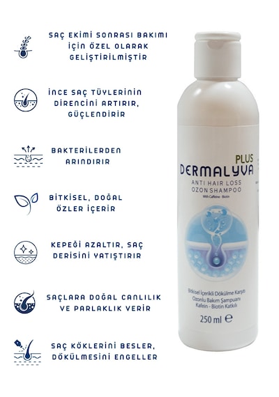 Dermalyva 15 Aktifli Saç Ekimi Sonrası Şampuan 250 ML