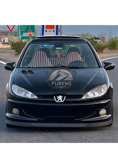 Peugeot 206 206+ 1998-2012 Uyumlu H Lip Esnek Ön Lip 2 Parça Karlık Ön Ek Tampon Altı Dill