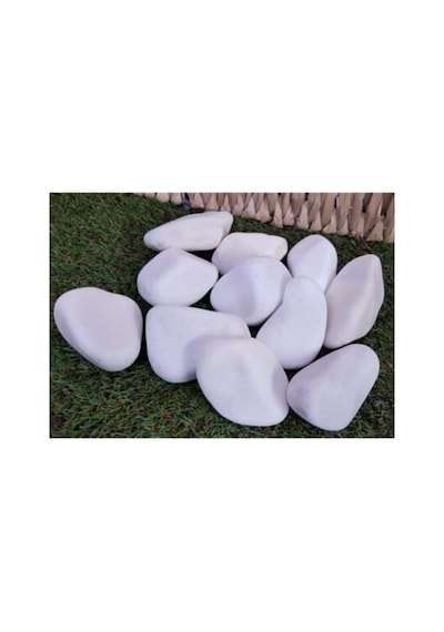 Dolomit Taş Beyaz 25 Kg 6-10 Cm Dere Taşı Çakıl Bahçe Süs Dolamit Dekoratif Loche X