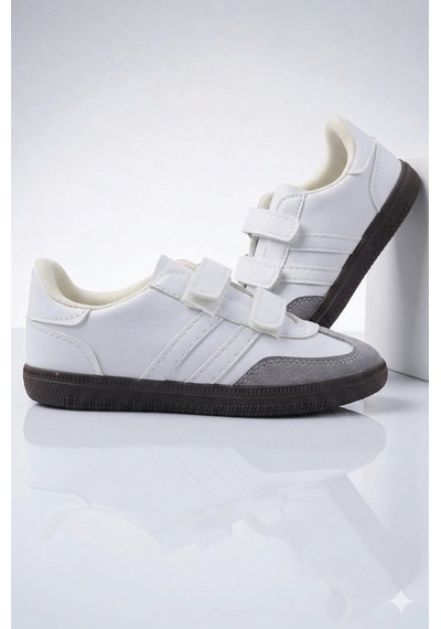 N Moda Cool Kids Retro Tarz Cırtlı Çocuk Spor Ayakkabı Konforlu Ve Şık Günlük Sneaker Beyaz - Beyaz