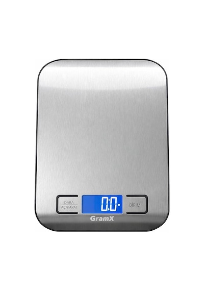 Hassas Mutfak Tartısı 5 Kg - 1 Gr Hassasiyet Paslanmaz Çelik Pil Hediyeli Çok Renkli